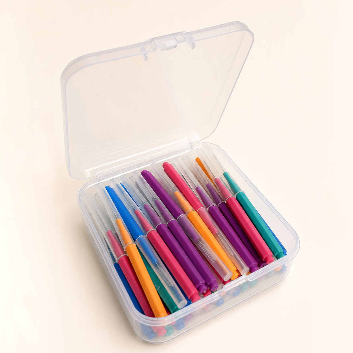 Micro-brosses précision sourcils avec capuchon - Lot de 50