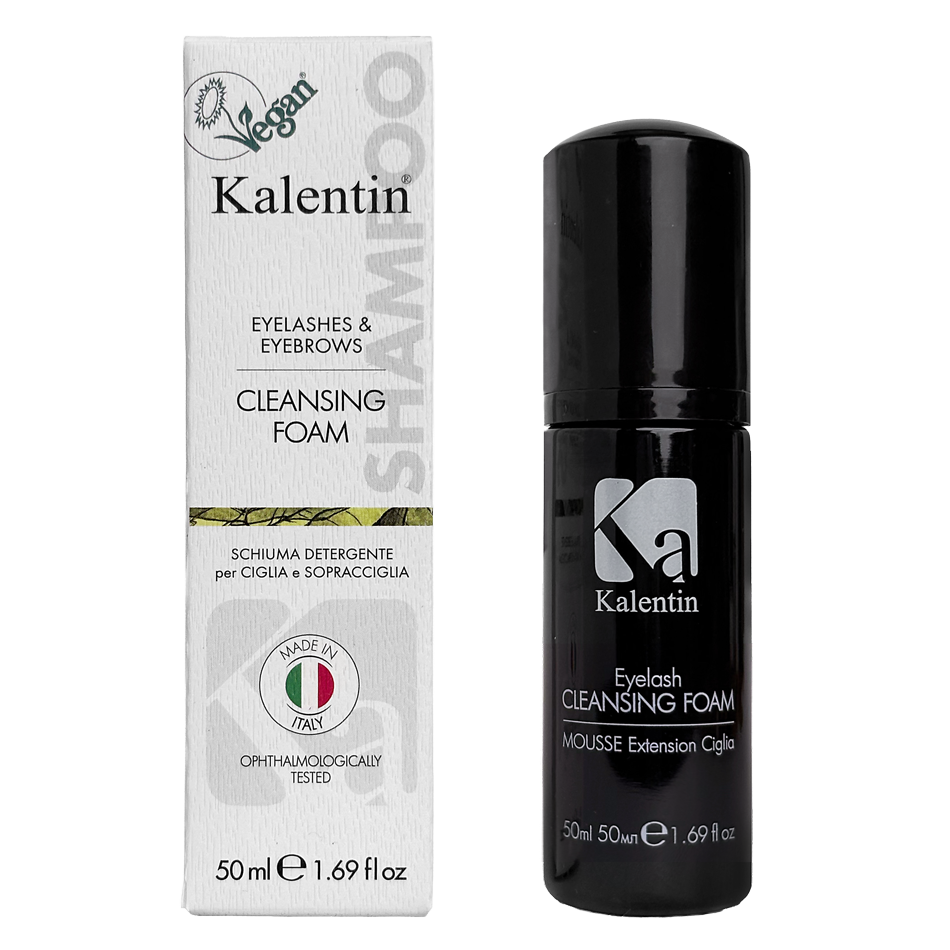 Mousse nettoyante cils et sourcils - Flacon de 50ml - Kalentin