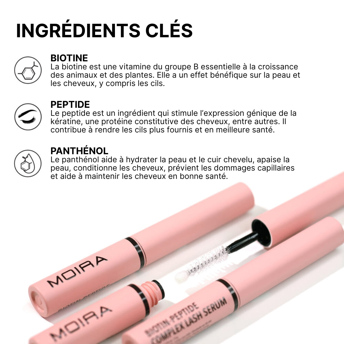 Sérum pour cils au complexe Biotine-Peptide - Moira