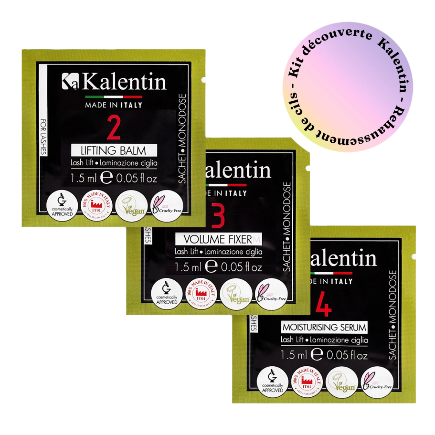 Kit découverte pro Kalentin pour rehaussement de cils